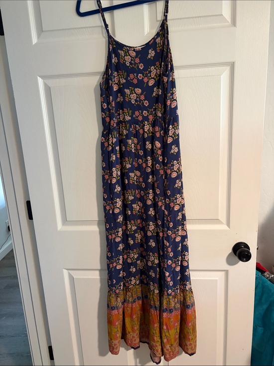 NATURAL LIFE Pants - NATURAL LIFE Navy Floral Jumper with Pink & Yellow Accents
